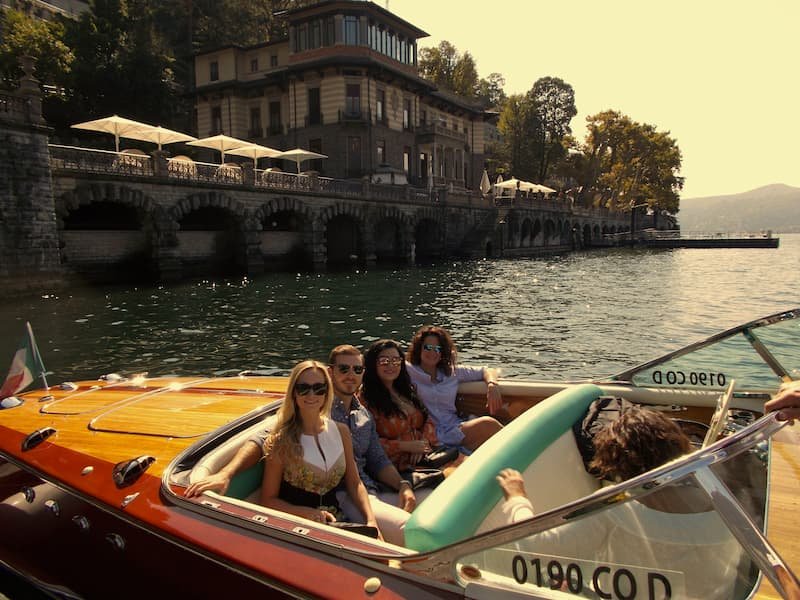 A luxury evening cruise on Lake Como by Riva boat