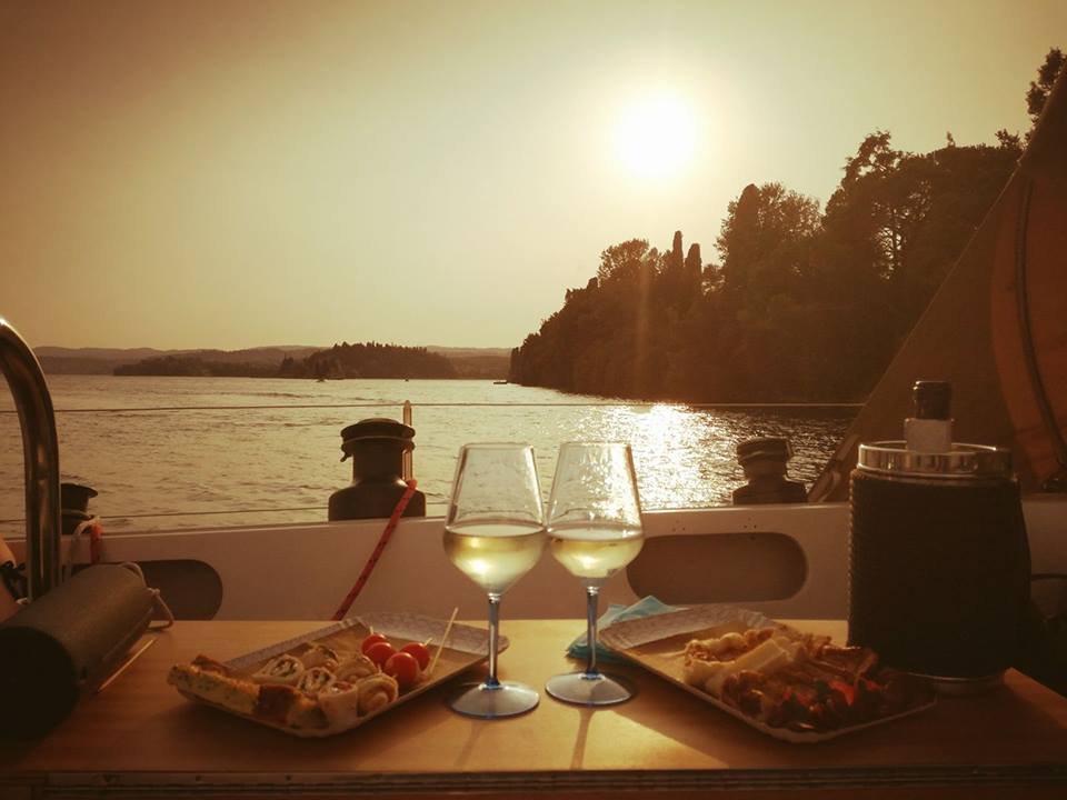 Golden Hour on the Water: Private Motorsailer Cruise on Lake Garda